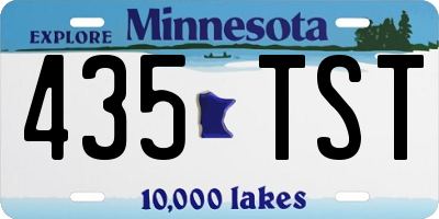 MN license plate 435TST