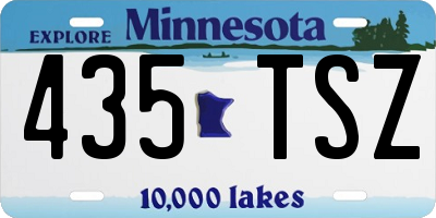 MN license plate 435TSZ