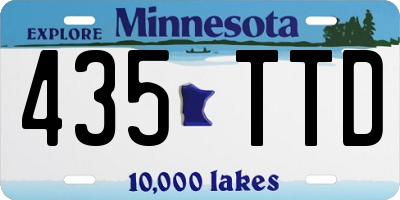 MN license plate 435TTD
