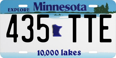 MN license plate 435TTE