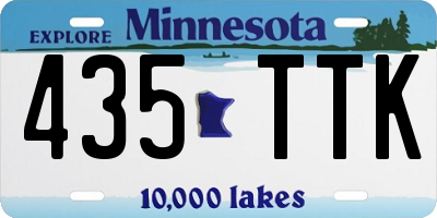 MN license plate 435TTK