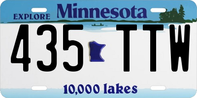 MN license plate 435TTW