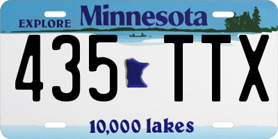 MN license plate 435TTX