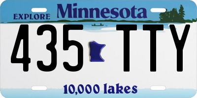 MN license plate 435TTY