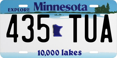 MN license plate 435TUA