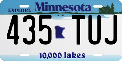 MN license plate 435TUJ