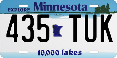 MN license plate 435TUK