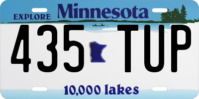 MN license plate 435TUP