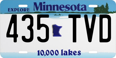 MN license plate 435TVD