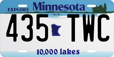 MN license plate 435TWC