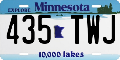 MN license plate 435TWJ