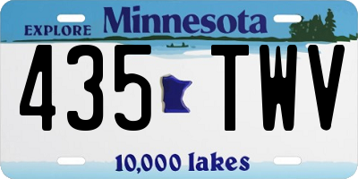 MN license plate 435TWV