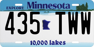 MN license plate 435TWW