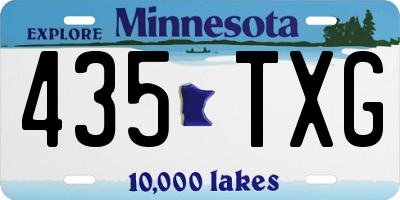 MN license plate 435TXG