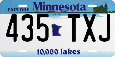 MN license plate 435TXJ