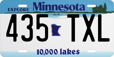 MN license plate 435TXL