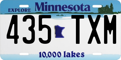 MN license plate 435TXM