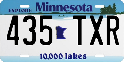 MN license plate 435TXR