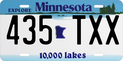 MN license plate 435TXX