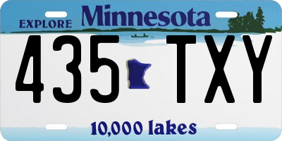 MN license plate 435TXY