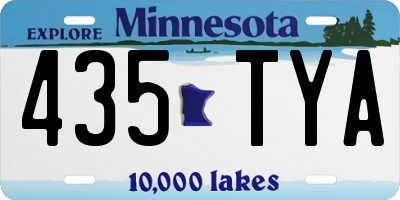 MN license plate 435TYA