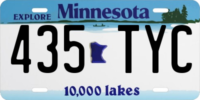 MN license plate 435TYC