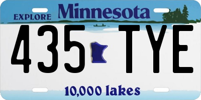 MN license plate 435TYE