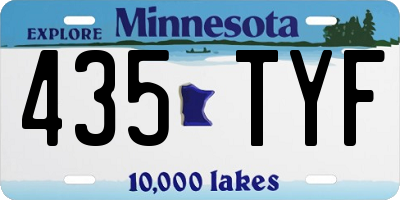 MN license plate 435TYF