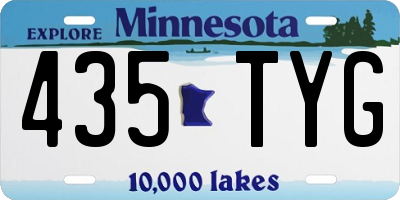 MN license plate 435TYG