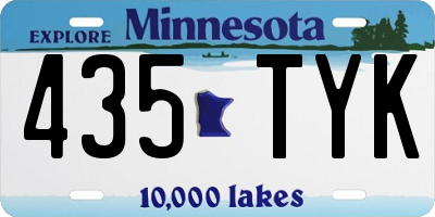 MN license plate 435TYK