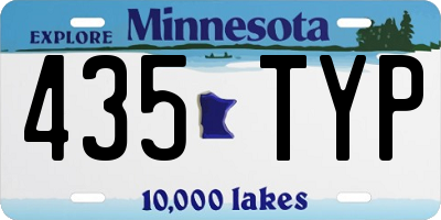 MN license plate 435TYP