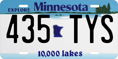 MN license plate 435TYS