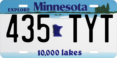 MN license plate 435TYT