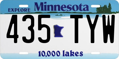 MN license plate 435TYW