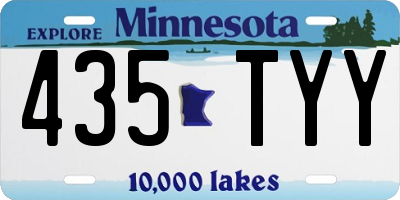MN license plate 435TYY