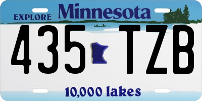 MN license plate 435TZB