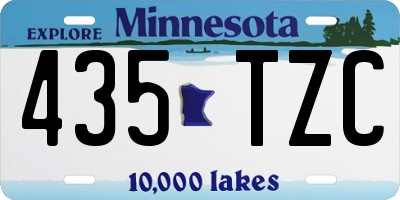 MN license plate 435TZC