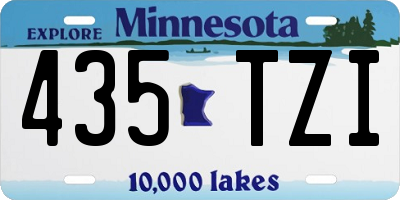 MN license plate 435TZI