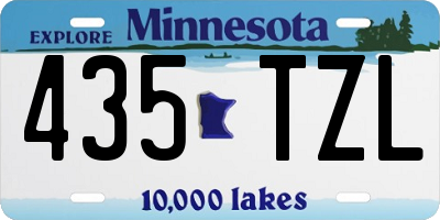 MN license plate 435TZL
