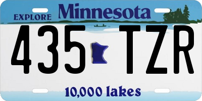 MN license plate 435TZR