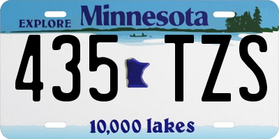 MN license plate 435TZS
