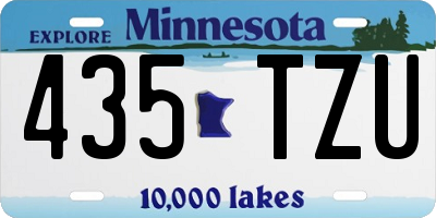 MN license plate 435TZU