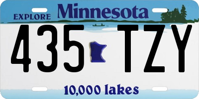 MN license plate 435TZY