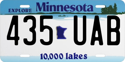 MN license plate 435UAB