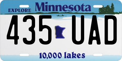 MN license plate 435UAD