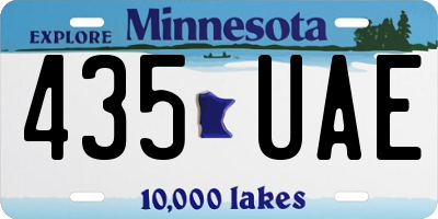 MN license plate 435UAE