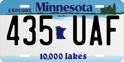 MN license plate 435UAF