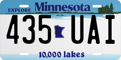 MN license plate 435UAI