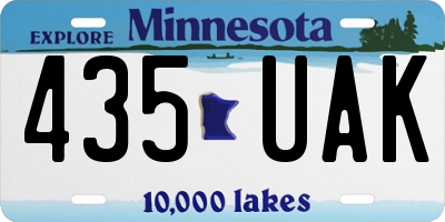 MN license plate 435UAK