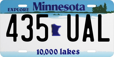 MN license plate 435UAL